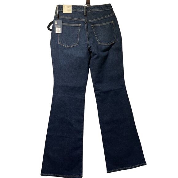 Universal Thread High-Rise Flare Jeans Fitted Hip Dark Wash‎ Vintage Stretch 8 - Picture 1 of 14